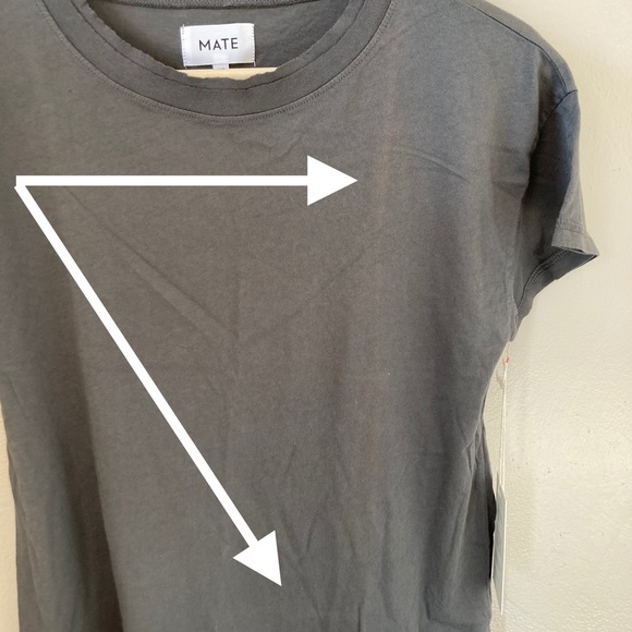 Mate The Label Charcoal Gray Organic Cotton Short Sleeve Tee Women’s Size XS - Picture 4 of 5